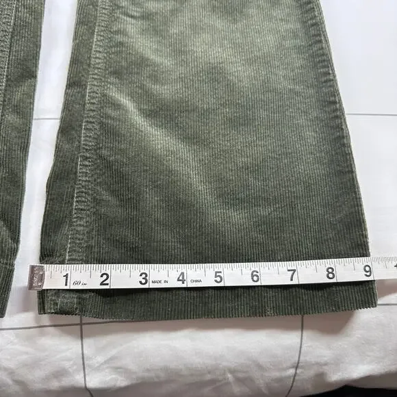 Anthropologie Pilcro Pants Womens 28 Green Moss Corduroy Trouser Bootcut Slim - Picture 14 of 15